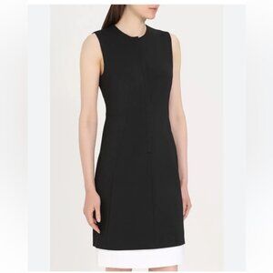 DKNY Colour Block Zip Front Knee Length Minimal Contemporary Sleek
